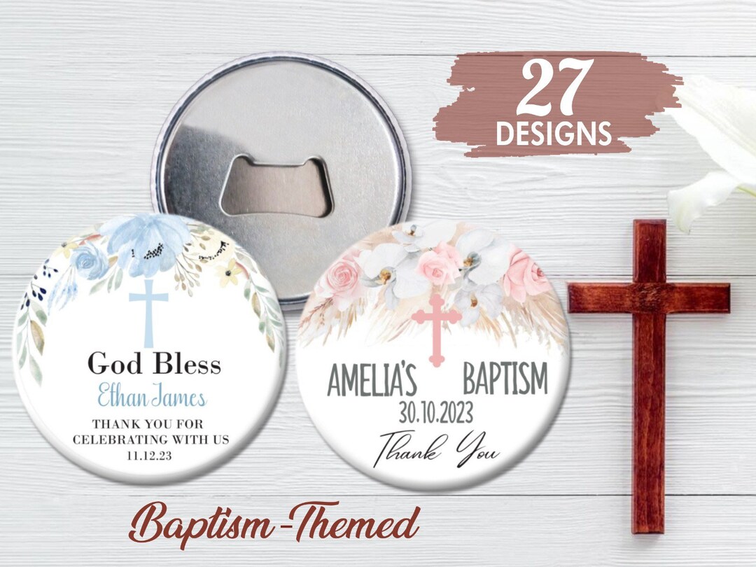 Custom Baptism Favor for Guests in Bulk,round Bottle Opener