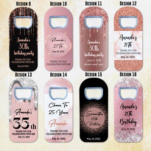 Customizable Birthday Favor For Guests, Party Thank You Favor, Personalized Party  Gift, Magnetic Bottle Opener, 20th, 30th Birthday Favors,
