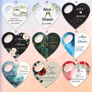 Custom Wedding Favor, Floral Design Bridal Shower Gift, Unique Keepsake Magnet