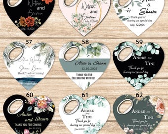 Customizable Wedding Favor For Guests in Bulk, Cap Opener Magnets, Wedding Decor