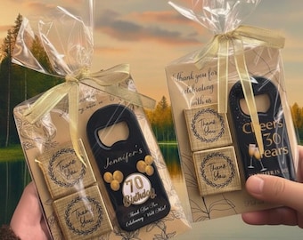 Personalized Birthday Favor: Magnetic Bottle Opener Party Gift