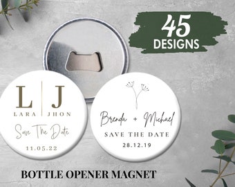 Favores de boda personalizados, imán abridor de botellas, regalo de agradecimiento para invitados