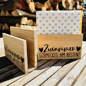 Serviettenhalter / Serviettenständer aus Eiche