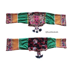 Tribal kuchi vintage handmade silk embroidery rare Bloch dress panel (free shipping)