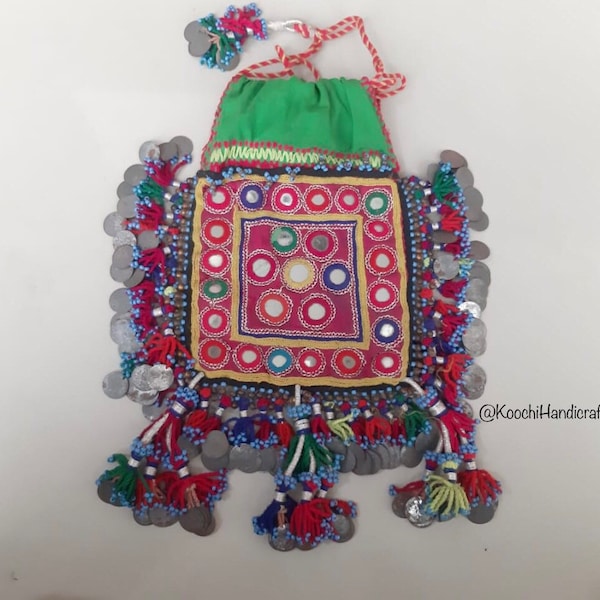 Tribal kuchi handmade rare vintage purse