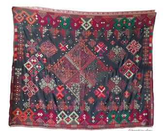 Tribal vintage kohistan valley handmade full embroidery rare shawl
