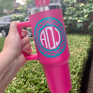 Monogram 40 oz Tumbler | Decorated 40 oz | Cup Wrap Decoration | Personalized Tumbler