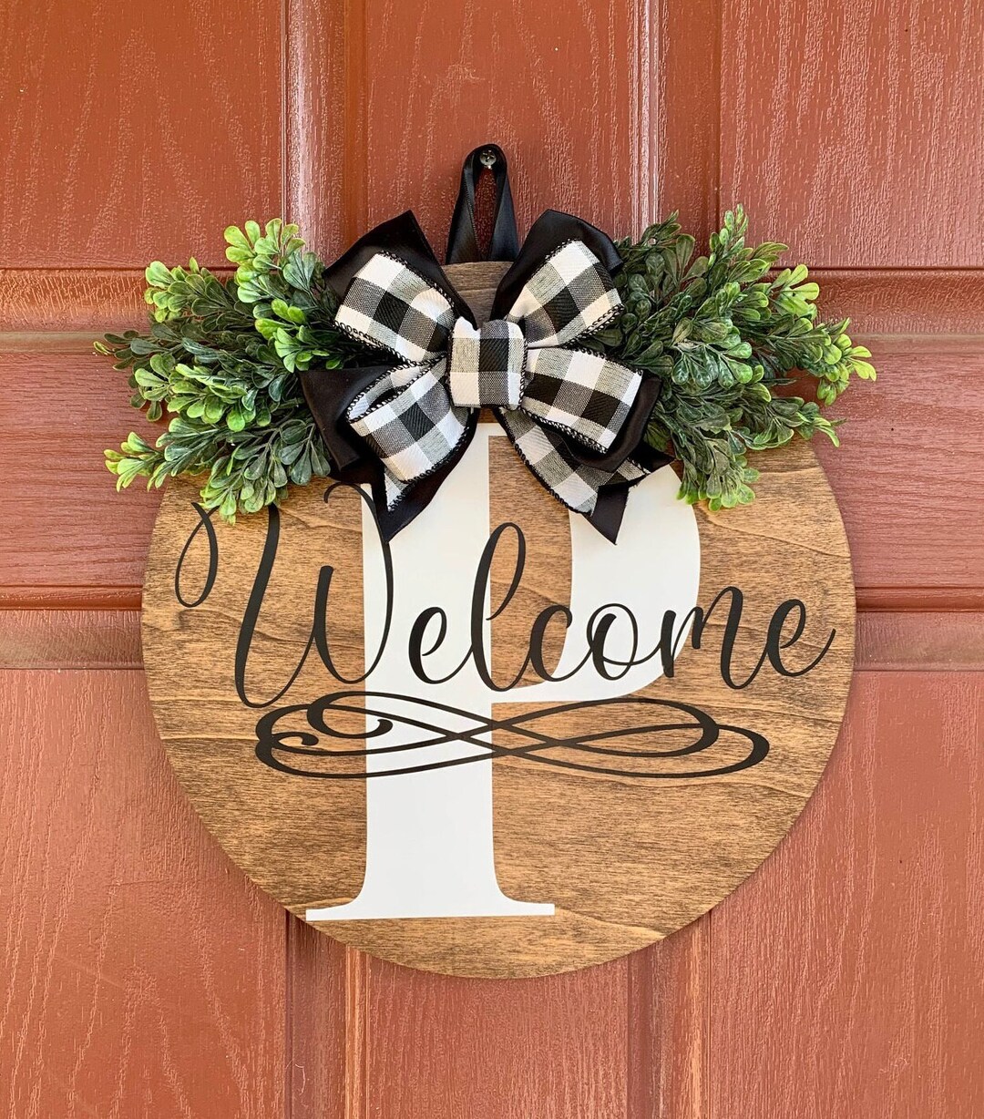 Personalized Door Hanger | Family Welcome Sign | Front Door Decor ...