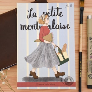 postale du marché Atwater | postale mignonne de Montréal | postale du marché de producteurs | postale de couverture de magazine | Carte postale 4 x 6