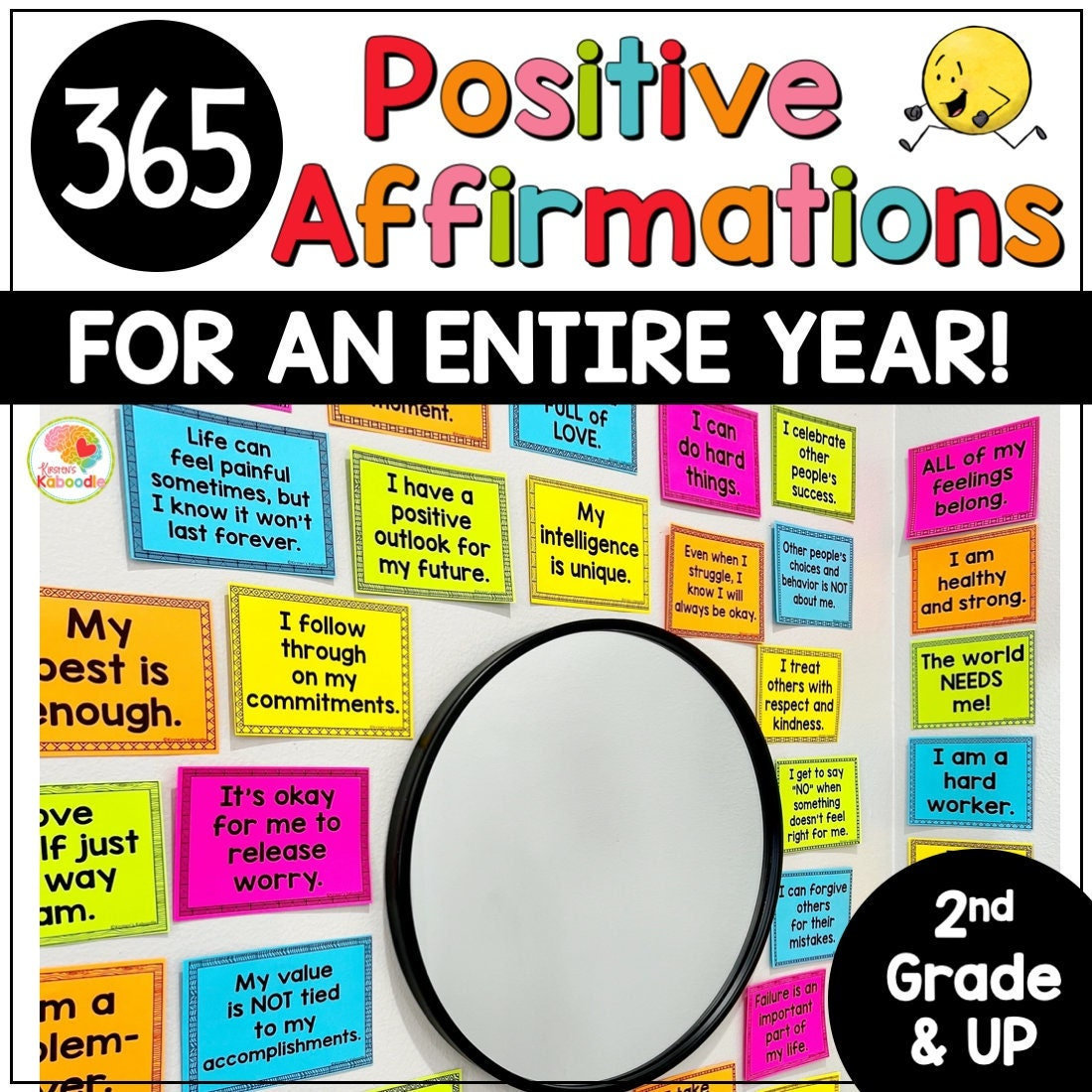 Positive Affirmation Cards for Kids: 365 Notes for Positive - Etsy