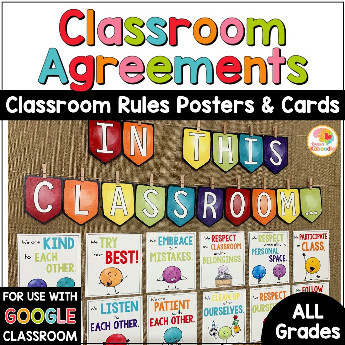Classroom Agreements Bulletin Board: Posters for Classroom - Etsy