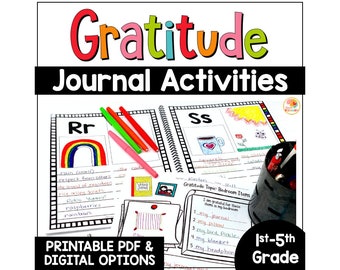 Gratitud de la A a la Z: diario de gratitud, actividades y hojas de trabajo para niños