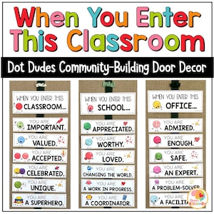 Wenn Sie dieses Klassenzimmer betreten Community-Building Pinnwand oder Tür Dekor