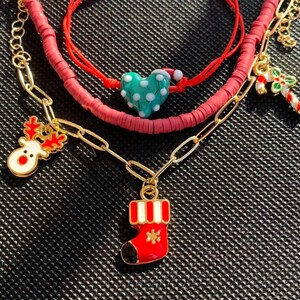 Christmas Gift Bracelets, Christmas Gifts Charm Bracelet, Gift For Her, Gold Plated Chain Christmas Bracelets, Christmas Jewellery