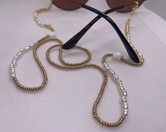 Eyeglass Chain, Sunglasses Chain, Eyeglass Holder, Laces for Sunglasses, Glasses Holder, Pearl Glasses Chain.