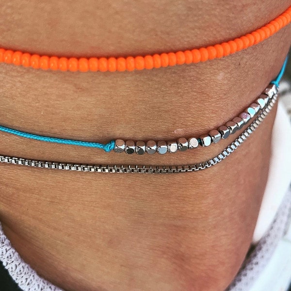 Minimalist Elegant Anklet, Sand Beads Chain Jewelry, Elegant And Stylish Birthday Gift
