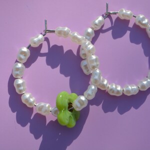 Elegant Hoop Earrings With Pearls, Gifts For Friends Pearl Earrings, Classic Design Halloween Gift