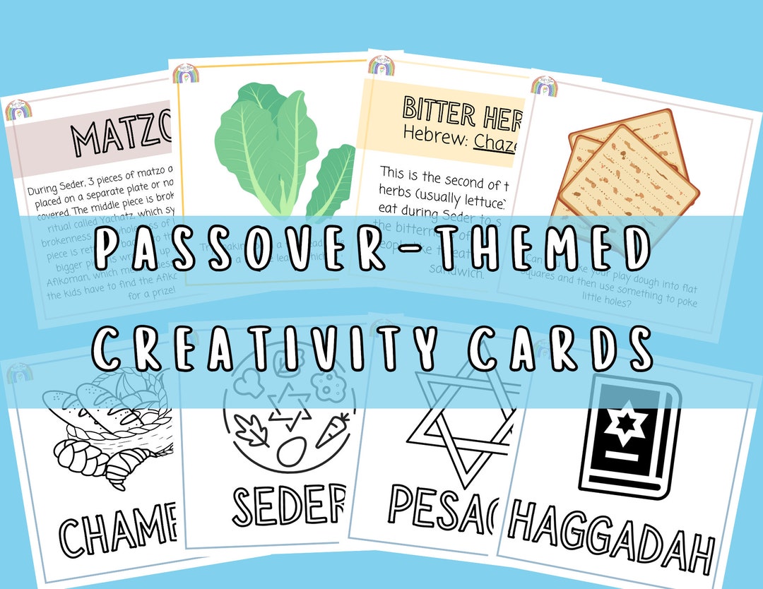 Passover Play Dough Cards Etsy