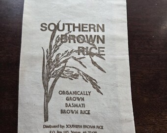 Set of two Vintage Muslin Rice Bags