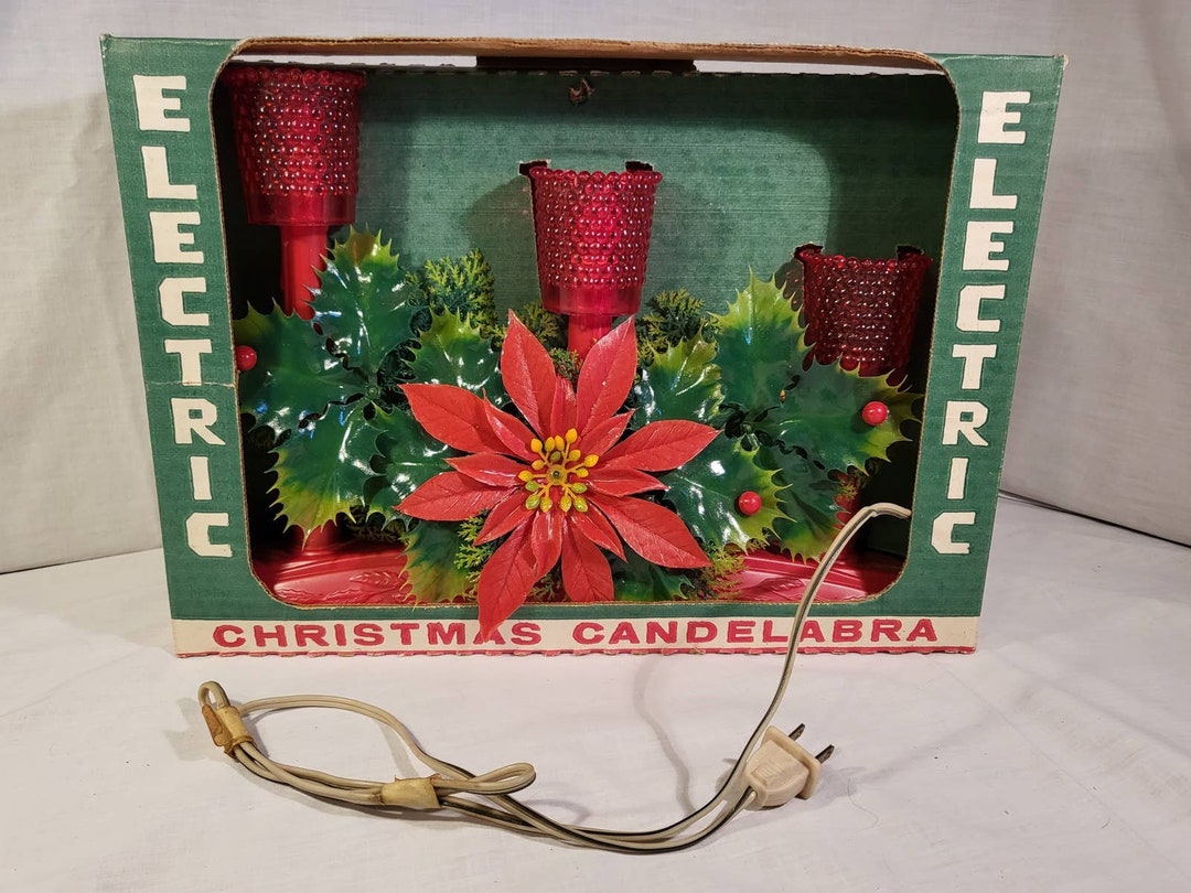 Vintage American Christmas Lighting Beacon Electric Candelabra Etsy