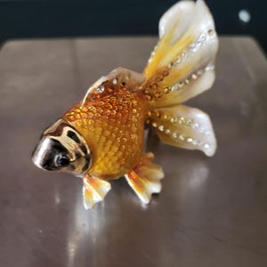 colored gold fish box Enameled Metal Goldfish Shaped Trinket It also makes a wonderful Goldfish Colors Cheddar Cheese Crackers,