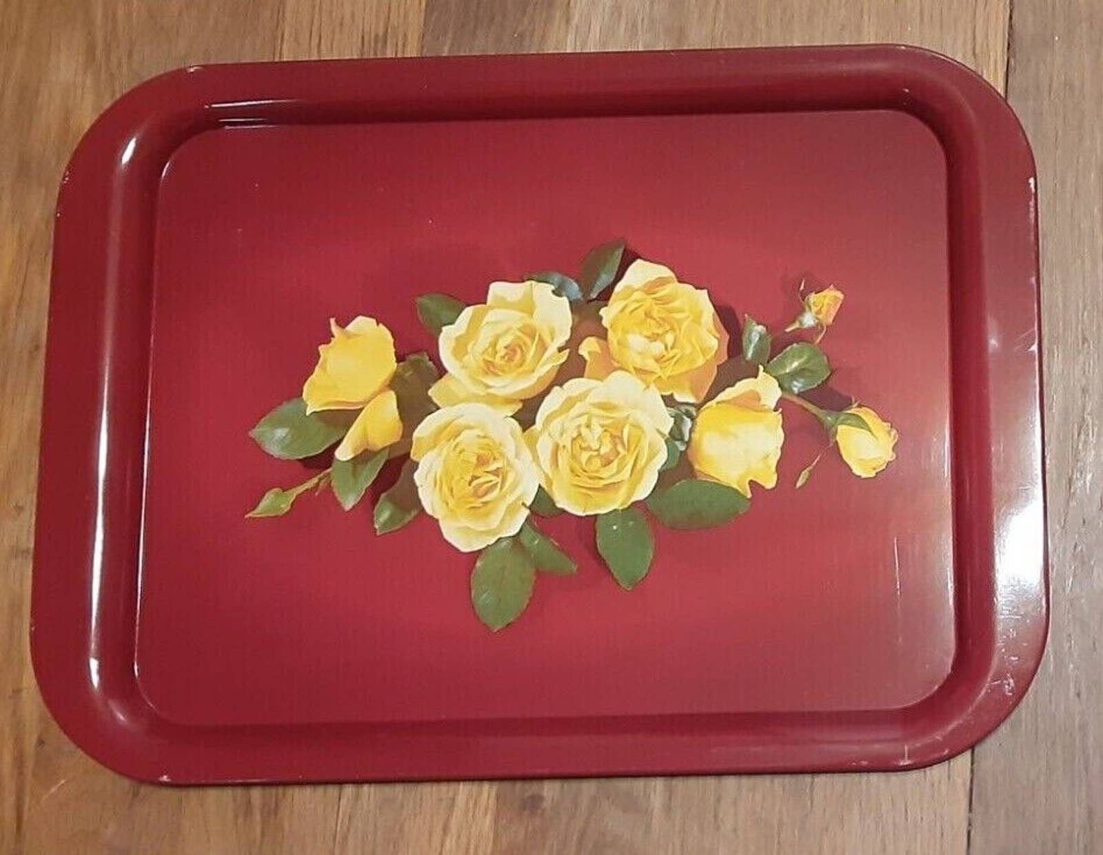 4 X Vintage Metal TV Lap Tray Luncheon 14 3/4 X 10 3/4 Red / Etsy