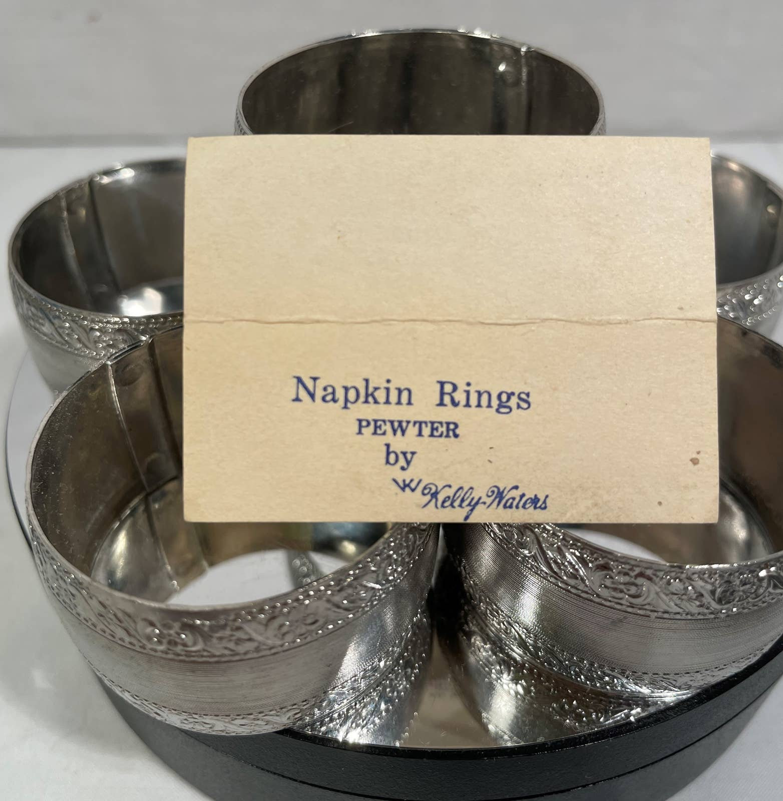 Lot of 6 Kelly Waters Vintage Pewter Napkin Rings Etsy