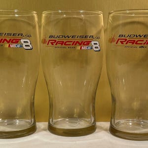 5 x NASCAR Dale Earnhardt Jr. #8 Budweiser Official Beer Racing Glass 20 ounces