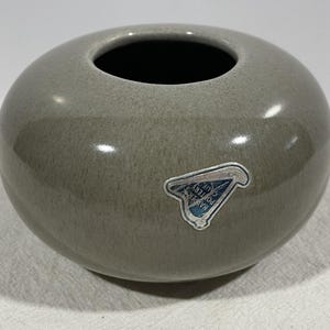 VTG Harper Pottery Co Calif Seed Vase Weed Pot Mid Century Modern Speckled Grey