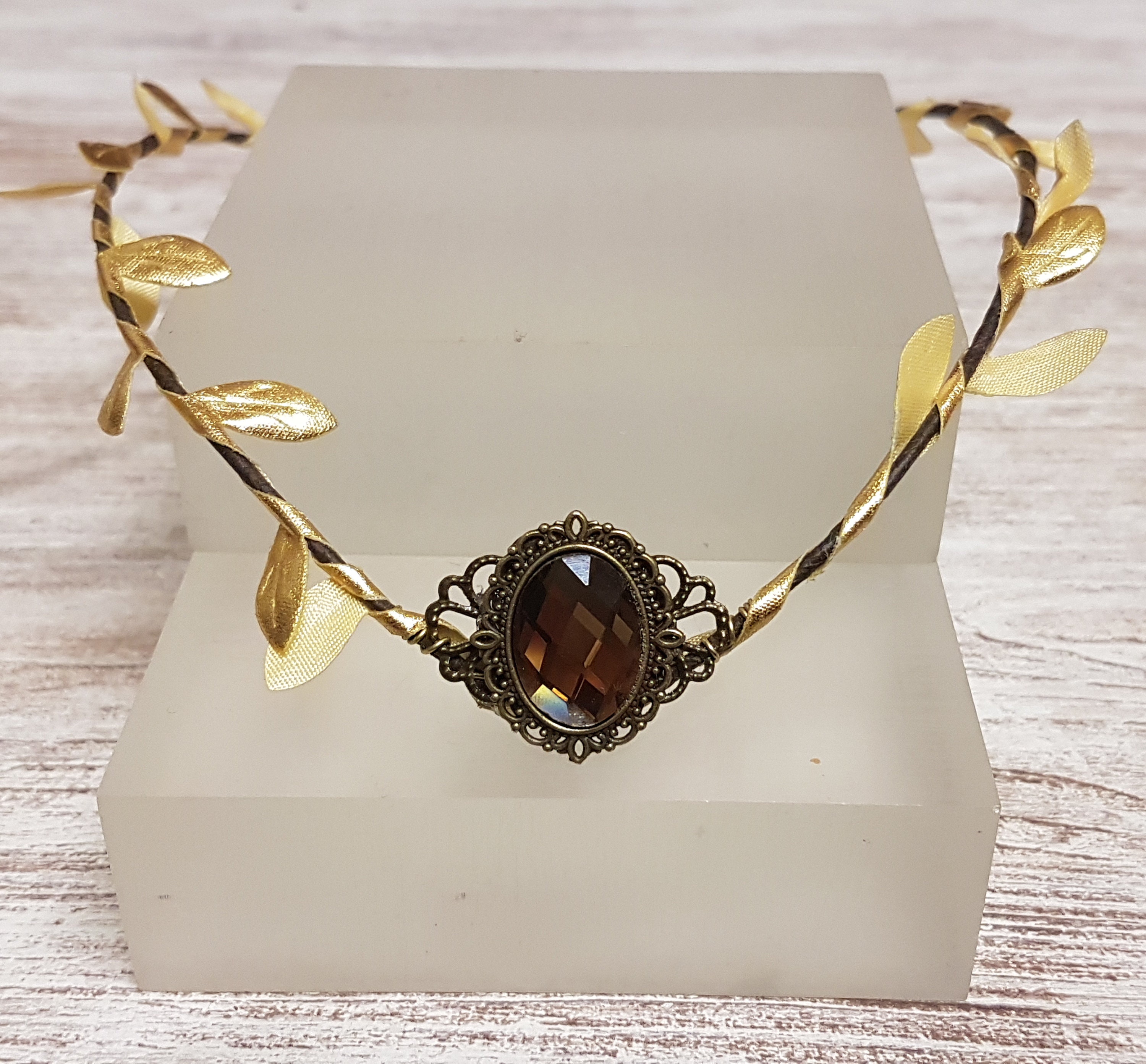 Handmade Golden King Crown with Branches Greek Leaf Headband Celtic Elf Tiara Greek Gold Leaf Crown - Etsy main image 2