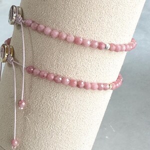 Pink Tourmaline Crystal Bracelet