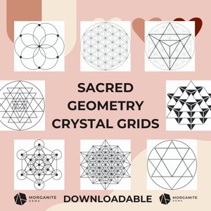 Sacred Geometry Crystal Grid Download, Sacred Geometry Grids, Crystal Grid Vectors