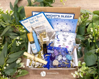 Good Night's Sleep Gift Box, Good Night's Sleep Ritual Box, Good Night's Sleep Intention Box, Good Night's Sleep Crystals, Good Night's Slee