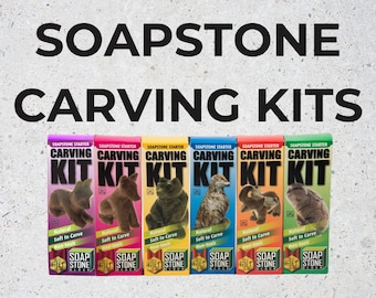 Soapstone Carving Kit – Create Your Own 3D Animal Sculpture