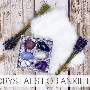Calming Crystals Set | Anxiety Relief Stress Relief Crystals | Natural Healing Stones for Calm & Peaceful Mind