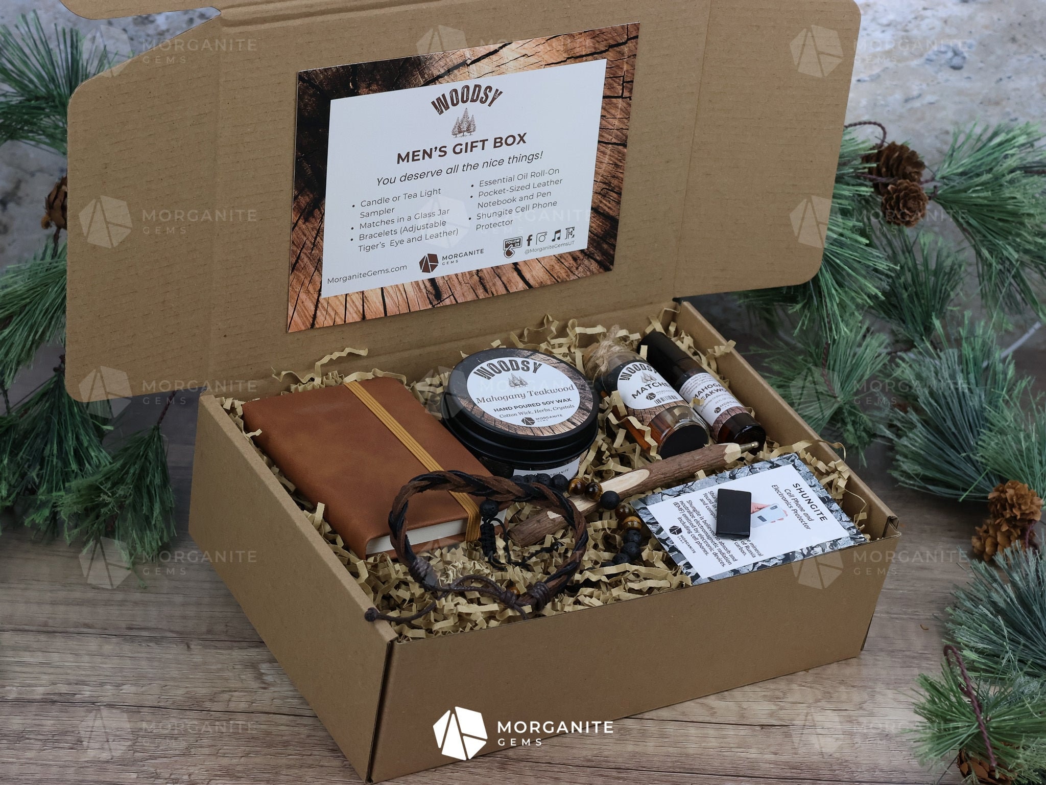 Woodsy Gift Box for Men, Candle, Soap, & Accessories - Etsy