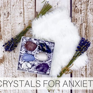 Anxiety Calming Crystal Set | Calming Crystals | Anxiety Crystals | Stress Crystals | Stress Relief | Anxiety Relief | Crystals for Anxiety