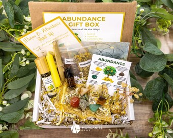 Abundance Gift Box, Abundance Ritual Box, Abundance Intention Box, Abundance Crystals, Abundance Candles, Abundance Bundle