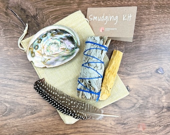 Sage Smudge Kit: Cleansing Rituals with Abalone Shell & Palo Santo
