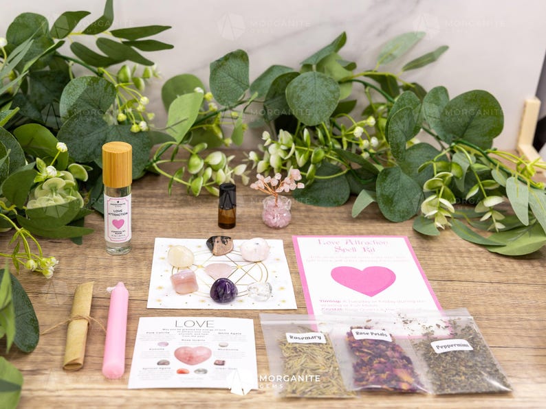 Love Attraction Box | Ritual & Intention Kit With Crystals for ...