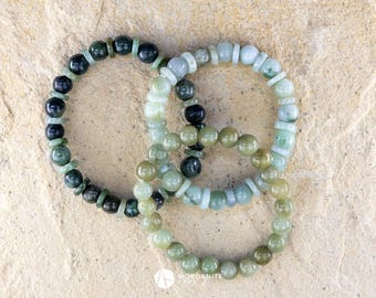 Green Jade Bracelet: Natural Gemstone Healing Crystal Jewelry