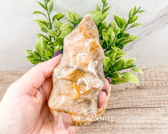 Golden Healer Quartz Flame – Polished Yellow Hematoid Quartz for Healing, Clarity, and Spiritual Growth