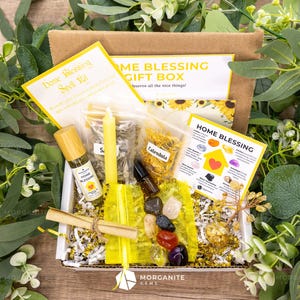 Home Blessing Gift Box | Ritual & Intention Box with Crystals and Candles | Housewarming Blessing Set for a Positive Space