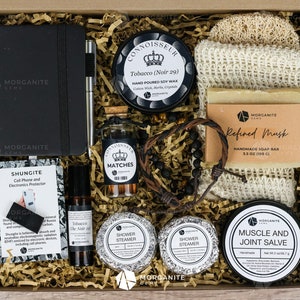 Men Care Package, Connoisseur Gift Box, Gifts For Him, Self Care for Men, Gift Box for Men, Self-Care Gift, Bachelor Gift Box, Groom Gift, M