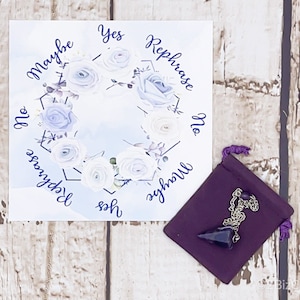 Pendulum Gift Set | Blue Flower Dowsing Healing Kit | Crystal Pendulum with Gift Box | Spiritual & Metaphysical Tools
