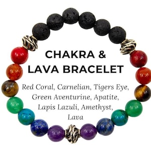 Chakra Bracelet | 7 Chakra Healing Bracelet | Gemstone Gifts for Chakra | Natural Stones for Balance & Energy