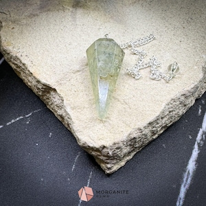 Prehnite Crystal Pendulum for Inner Peace, Heart Healing & Spiritual Connection