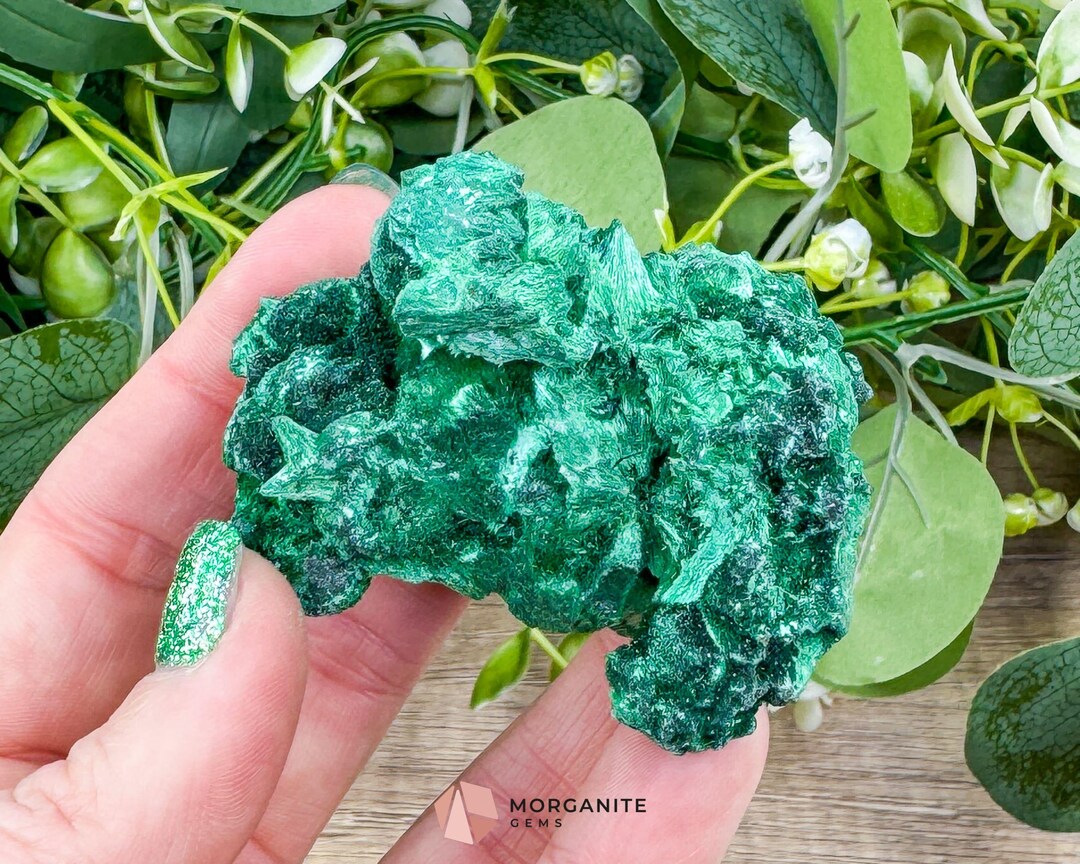 Velvet Malachite Cluster 114g Natural Crystal For Heart Healing 