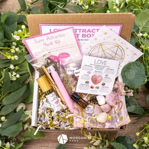 Love Attraction Box | Ritual & Intention Kit with Crystals for Manifesting Love and Positive Energy