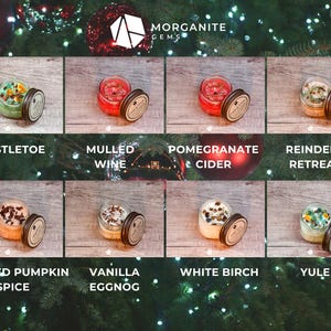 Christmas Candles, Holiday Candles, Yule Candles, Scented Holiday Candles, Hand Poured, Soy Candles, Mistletoe, Eggnog, Mulled Wine